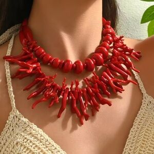 Red Coral Avangarde Necklace